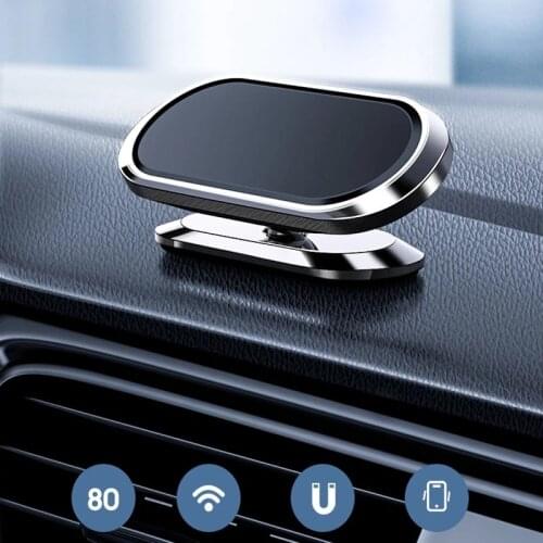 80 Times Magnetic Car Phone Holder 360 rotate Mobile Phone Holder Stand For iPhone Xiaomi Zinc Alloy Magnet GPS Car Mount Stand