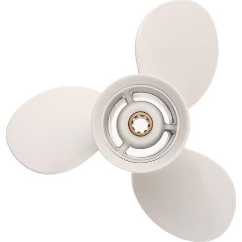 White Outboard Propeller 9-1/4X10J1 For Yamaha 9.9-15HP 683-45943-00-EL Plastic