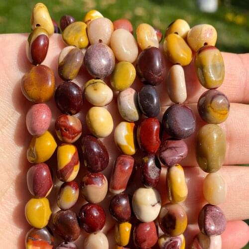 8-10mm Irregular Mookaite Beads Natural Stone Beads DIY Loose Beads For Jewelry Making Strand 15" Diy Charms Bracelet Necklace