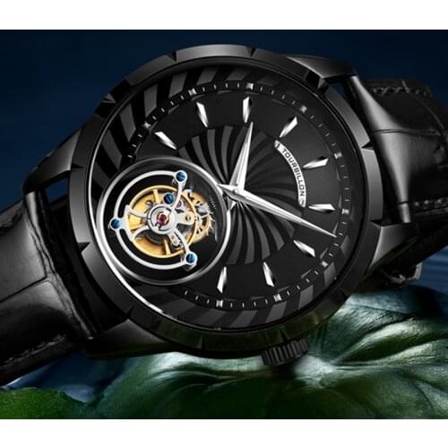 GIV Real Tourbillon Movement Men Mechanical Wristwatches Skeleton Wathes Sapphire Watch Male Clock Watches for Men Luxury 2021