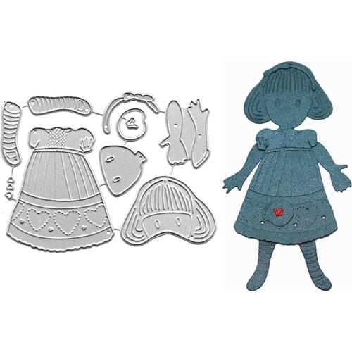 Girl Troqueles Scrapbooking Cutting Dies Photo Album Card Making Handmade DIY Stencil Embossing Folders Metal Craft Stamping Die