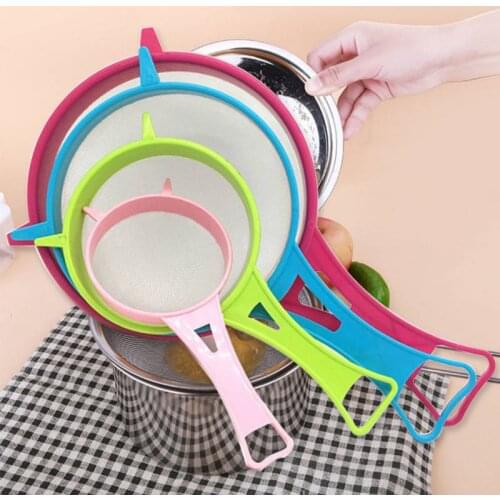 Filter Colander Soy Juice And Plastic Fine Mesh Milk Sieve Flour Sieve Juice And Tea Filter New 4Pcs Filter