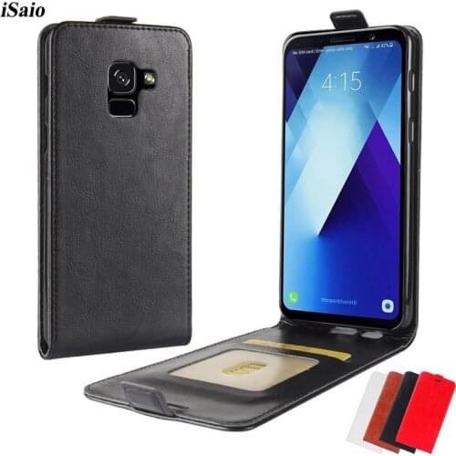 For Samsung Galaxy A8+ 2018 A730F Flip Leather Case Cover for Samsung Galaxy A8 2018 Crazy Horse Pattern Luxury Phone Case Funda