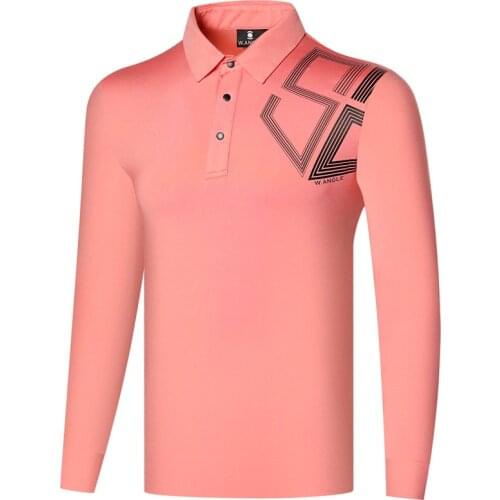Spring Autumn Long sleeve Golf T-Shirt New Mens Clothes Outdoor Casual Polo Shirt S-XXL in Choice