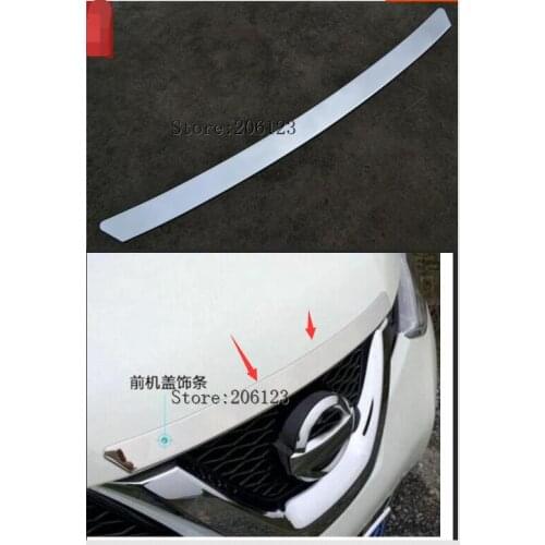 For Nissan X-trail xtrail T32/Rogue 2014 2015 2016 chrome front engine Machine grille upper hood stick lid trim lamp 1