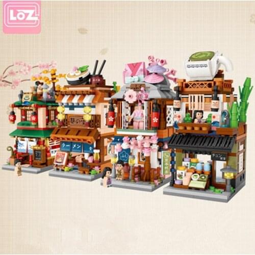 LOZ Mini Blocks City View Scene Coffee Shop Retail Store Architectures Models & Building Quiz Christmas Toy for Children