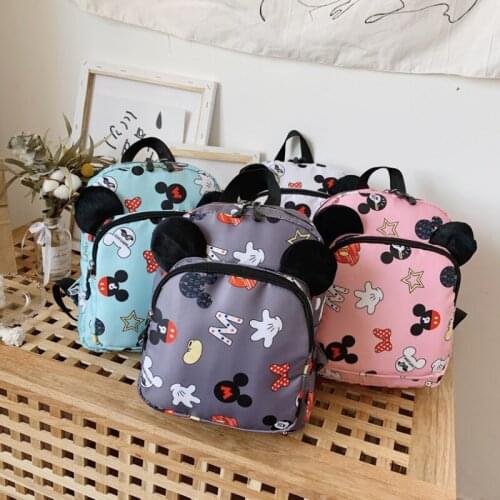 Disney Classic Mickey Schoolbag Children Bags Cute Kindergarten Men Women All-match Travel Backpack Fashion Cartoon Bag Paquete