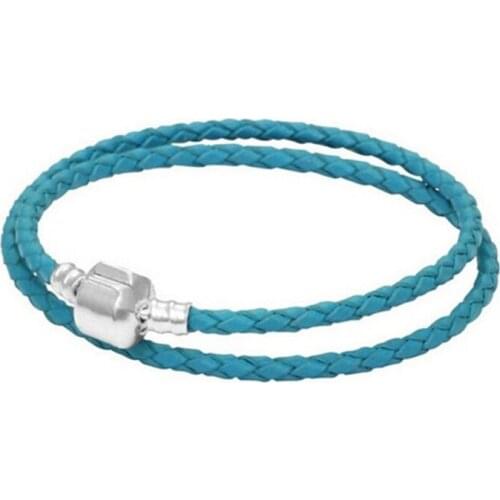 YSH new 100% 925 Sterling Silver Couple color leather Bracelet 2020 Fashion DIY jewellery gift Free shipping Valentine Day gift