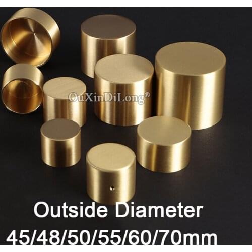 4PCS Brass Round Cover Furniture Feet Cabinet Leg Chair Feet Protector Sofa Leg Tube Cup Furniture Leg Ferrules GF368