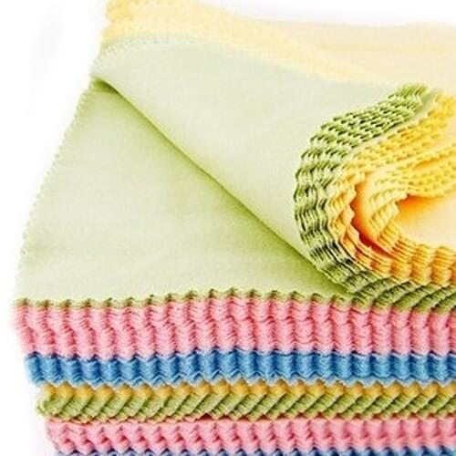 Hot 100Pcs Microfiber Phone Screen Camera Lens Glasses Square Cleaner Cleaning Cloth 8OF7