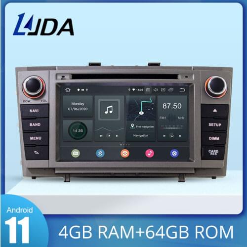 LJDA Android 10 Car DVD Player For Toyota Avensis T27 2008-2013 GPS Navigation Stereo 2 Din Car Radio 4G+64G Multimedia DSP IPS