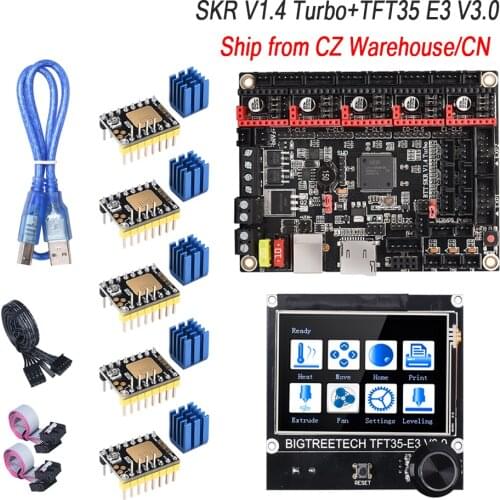 BIGTREETECH BTT SKR V1.4 SKR V1.4 Turbo 32 Bit Board TFT35 E3 V3.0 Touch Screen TMC2209 TMC2208UART Driver Ender 3 Upgrade