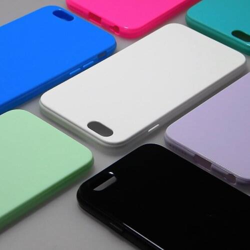 Cute Candy Colour capa funda Case for iPhone 6 6S Silicone Solid Soft Case for iPhone 6S Protective Rubber Cover coque