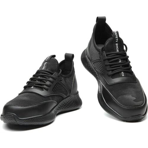 Men Work Safety Shoes Steel Toe Anti-Smashing Wear roof Soft Light Comfortable Indestructible Protective Boots Sneaker Security