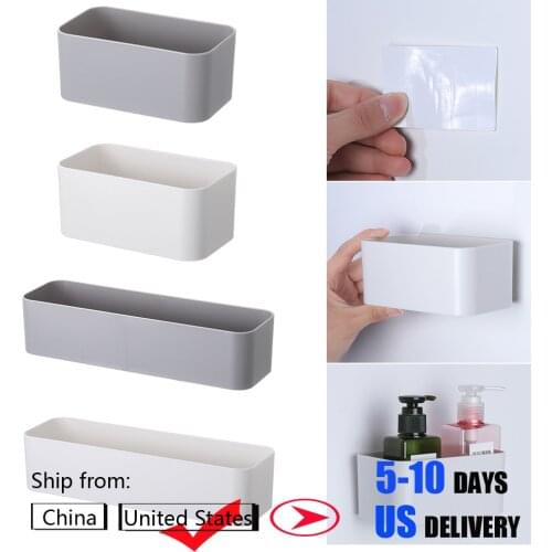 1pcs Wall Mounted Cosmetic Storage Box Bathroom Storage Rack Wall Shelf Bathroom Storage Rack Wall Mounted Makeup Rack