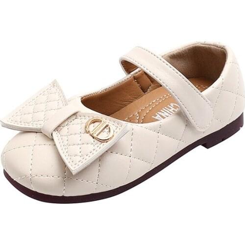 2021 Autumn New Female Baby British Style Leather Shoes Cute Bow-knot Soft Bottom Girls Dance Shoes Fashion Flats Chic 23-34 Hot