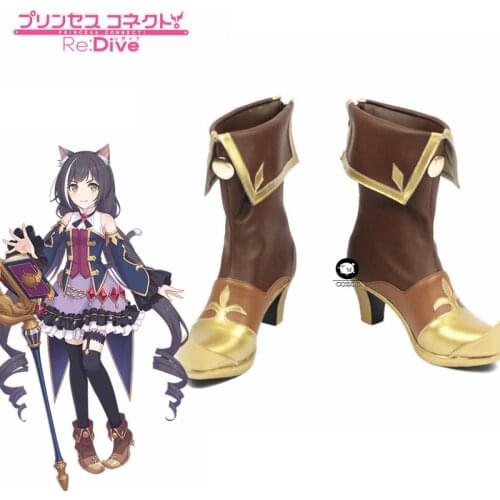 Anime Kyaru Cosplay Shoes Princess Connect! Re:Dive Boots Kiruya Boot Girlss High Heel Boots Unisex Size