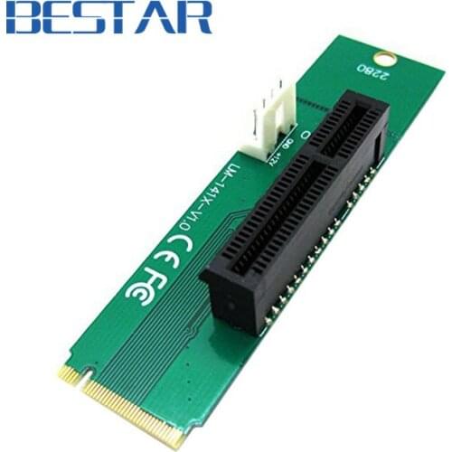PCIE pci-express PCI Express PCI-E 4X Female x4 to NGFF M.2 M Key Male Adapter Converter Card with Power Cable