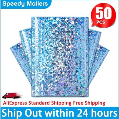 Gift Jewelry Package Laser Bubble Mailers Wedding Invitations Mailing Bag Eyelash Shipping Envelopes With Bubble Envelope Bags