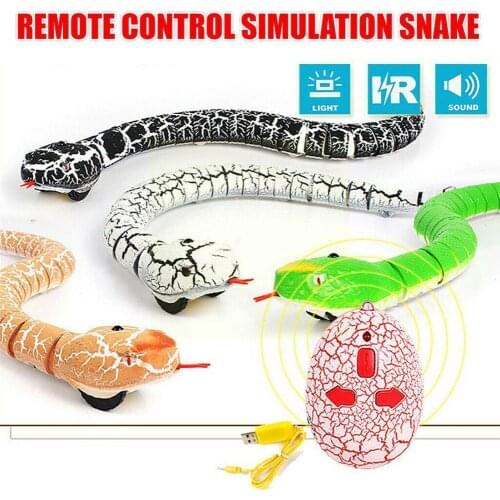 Trick Terrible Prank Toys Novelty Rc Snake Infrared Control Egg Remote Funny Teaser Animal Children Game Rattlesnake G H8d8
