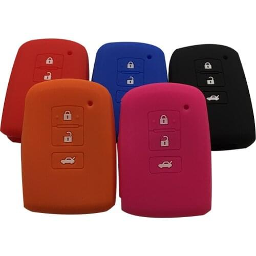 Silica Gel Key Fob Cover Case Protect For Toyota Corolla Camry RAV4 Highlander Prado Remote Flip Key Case For Keychain Alarm