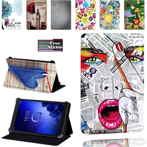Stand Flip Case for Alcatel 1T 7 10/3T 8 10/A3 10 Foldable Tablet Universal Cover Case