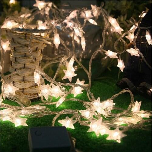 Luminarias 10m 100 LED Pearl Stars LED String Lights For Christmas Wedding Party Decoration Chandelier