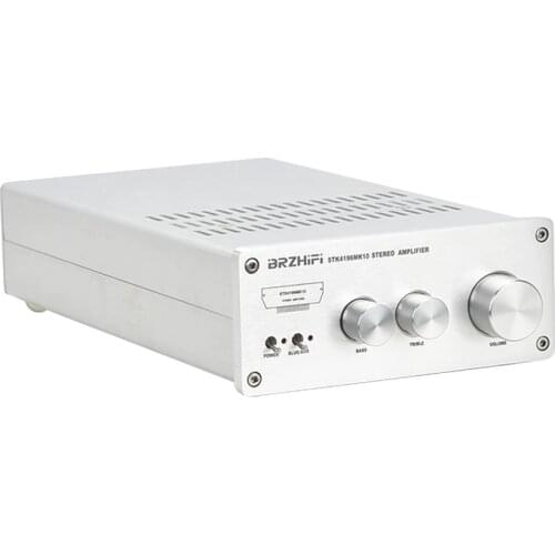 BRZHIFI Bluetooth 5.0 STK4196MK10 Hifi Fever Power Amplifier 50W+50W 2.0 Stereo Class AB Audio Amplifier For Home Theater