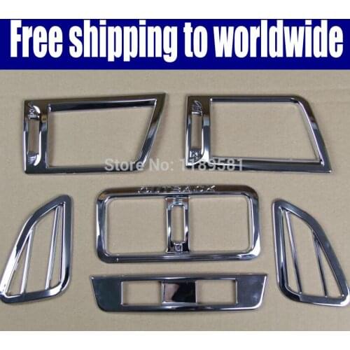 For Subaru Outback 2015 2016 2017 ABS Chrome Inside Interior Air-Condition Vent Outlet Cover Trim
