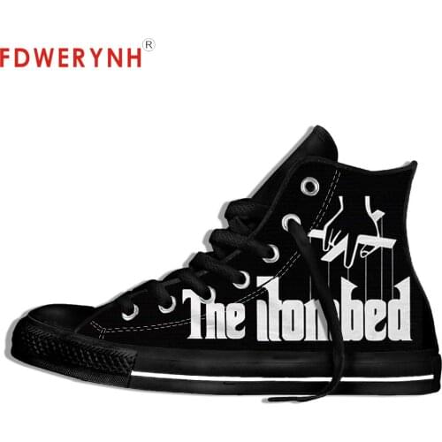 High Top Canvas Mens Casual Shoes Entombed Band Metal Music Fashion Lightweight Breathable Shoes For Women Men