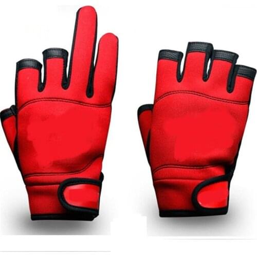 High-quality outdoor breathable fishing gloves 3 fingers cut water-proof sports gloves