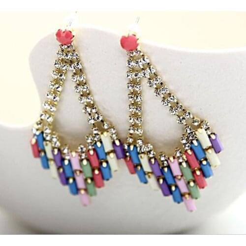 YFJEWE Hot New Fashion Small square resin mix and match the crystal drop earrings Christmas Gift for Girl trendy Jewelry #E339