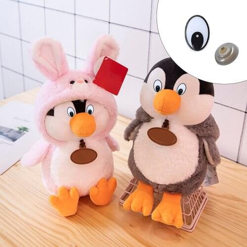 60 Piece Oval Shape Black White Safety Eyes Safety Eyes Eyes With Washers For Puppet, Plush Animal, Dolls Making