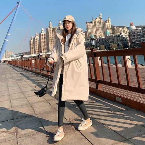 Winter down padded jacket 2021 new Korean style loose mid-length style thick INS tide padded jacket