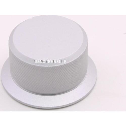 1pcs full aluminum silver straw hat type knurled knob 50mm volume knob