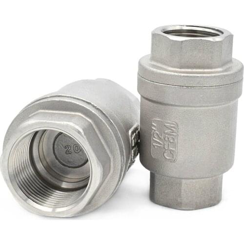 304 stainless steel 1/8" 1/4" 3/8" 1/2" 3/4" 1" female thread wire mouth vertical check valve non-return valve