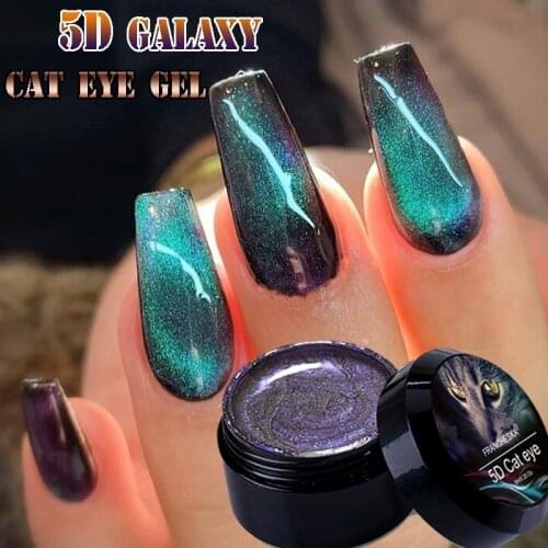5ml 5D Glitter Galaxy Cat Eyes Led Gel Nail Polish Chameleon Magnetic UV Nail Varnish Long Lasting Nail Art Shiny Gel