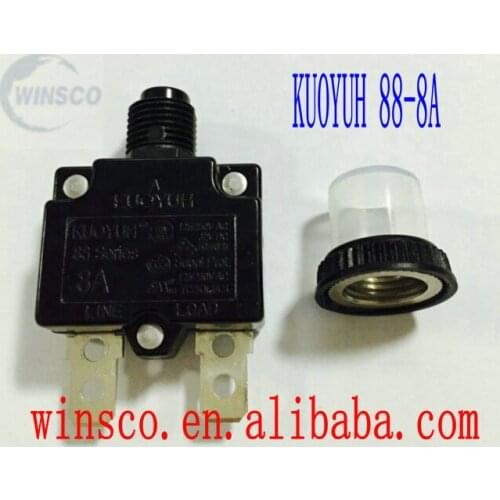 88-8A Waterproof cap 100% NEW KUOYUH CIRCUIT BREAKER 88 SERIES 8A 10PCS/LOT