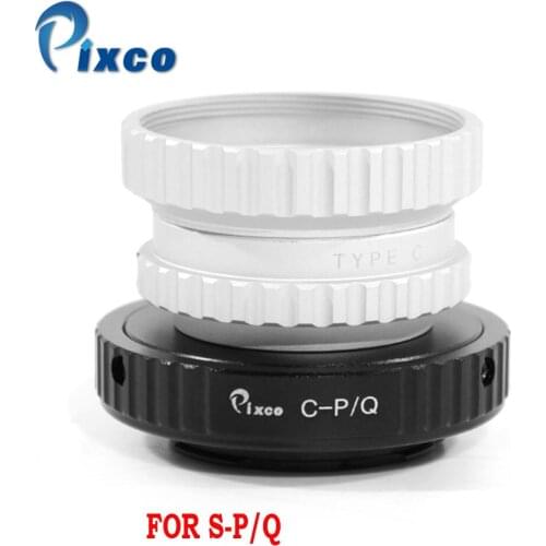 Pixco S-P/Q Lens Adapter Suit for S Mount Lens to C Mount Camera + For C Mount Film Lens to Pentax Q Camera