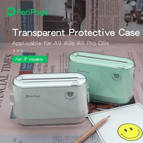 PeriPage Tranparent Protection Case For Portable Thermal Bluetooth Printer A9 series
