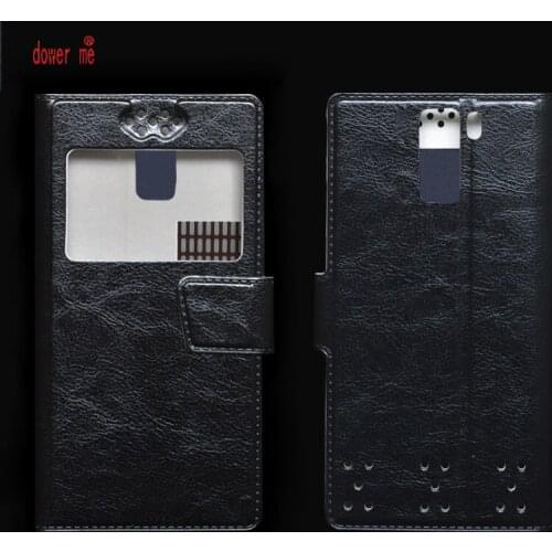 Dower me New Flip PU Leather Case Cover For Turbo X5 Black 4G Smartphone
