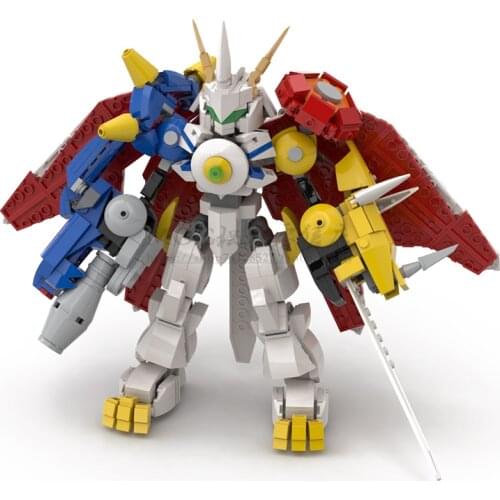 802pcs Anime Figure Dolls Building Blocks Childrens Toys Digimon 24cm Action Figure Assemble Bricks Kids Toys