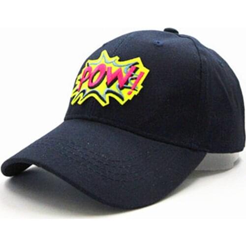 Pow Letter Embroidery Cotton Baseball Cap Hip-hop Cap Adjustable Snapback Hats for Men and Women 305
