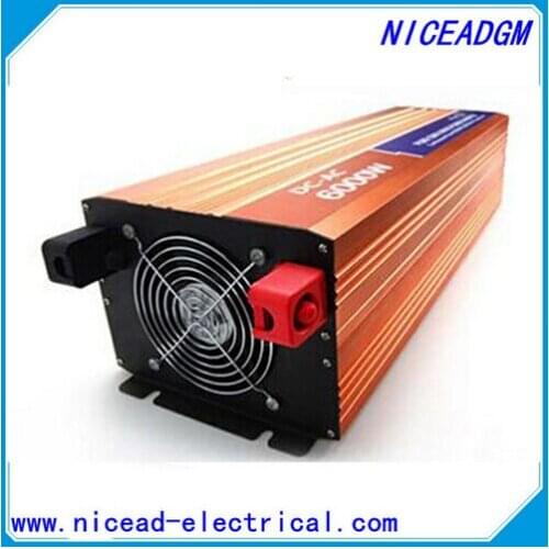 With charge DC24V to AC220V CE RoHs power inverter 6000W pure sine wave power inverters 6KV solar power inverter