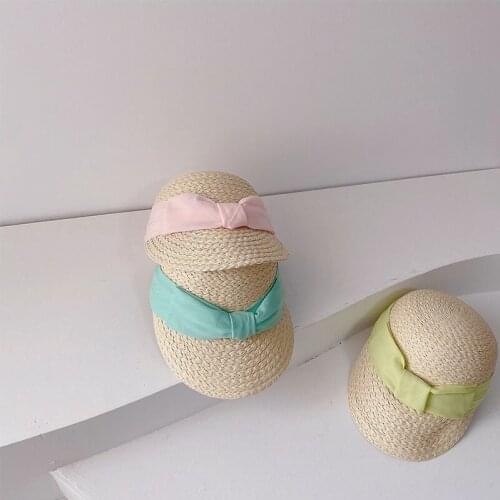 Childrens Cap Dome Sun Protection Caps Girl Cap Summer Hat Peaked Cap Bow Ribbon Wide Brim Hat Beach Hat Straw Hat Sun Hats