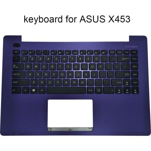 Genuine US computer keyboard for Asus X453 X453M X453MA X453S X453SA keyboards English purple Palmrest Top Case 13NB04W4AP0201