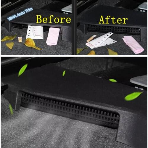 Lapetus Car Styling Seat Under Heat Floor Air Conditioning AC Vent Outlet Dust Plug Cover Kit Fit For Volvo V60 S60 2013 - 2018