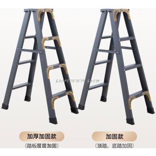 Ladder Household Folding Telescopic Engineering Ladder Miter Ladder 2.5m Indoor Multifunctional Portable Thickened Aluminum Allo