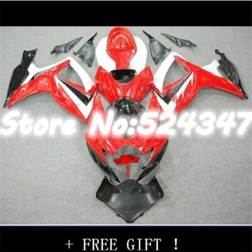 HOT sales Injection ABS For K6 06 07 SUZUKI GSXR600 750 GSXR-750 GSX-R750 GSXR 600 750 2006 2007 red white black Fairings