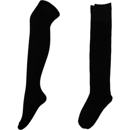 Fashion 3 Color Jk School Uniform Socks Over Knee Spring Autumn Winter Japanese School Girls Socks Striped Style Football Socks